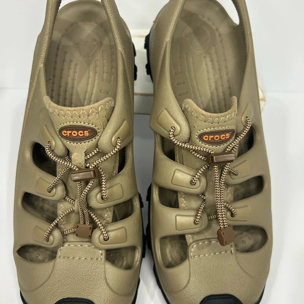 CROCS Tan Beach/ Trail Blazer Sandals Size 12.5